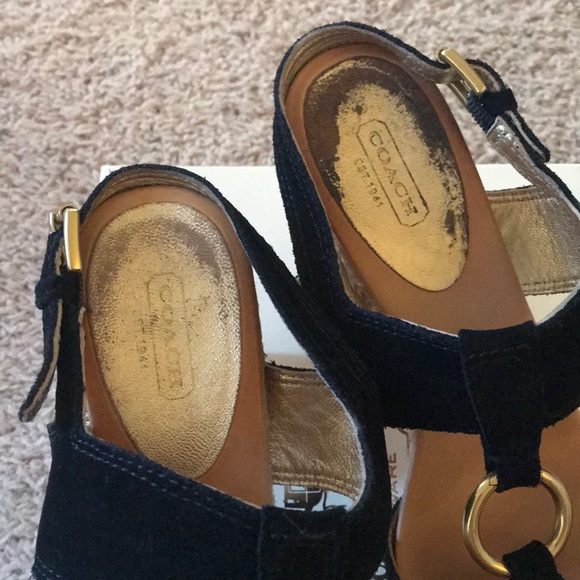 COACH ‘Valeann’ Black Suede Platforms - Picture 2 of 5